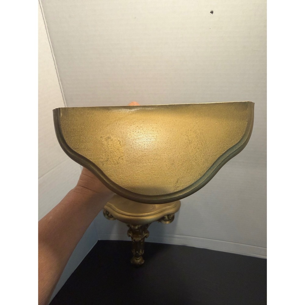 VTG Burwood Gold Ornate Wall Corbel Shelves Pair Syroco Style Hollywood Regency - Picture 7 of 15